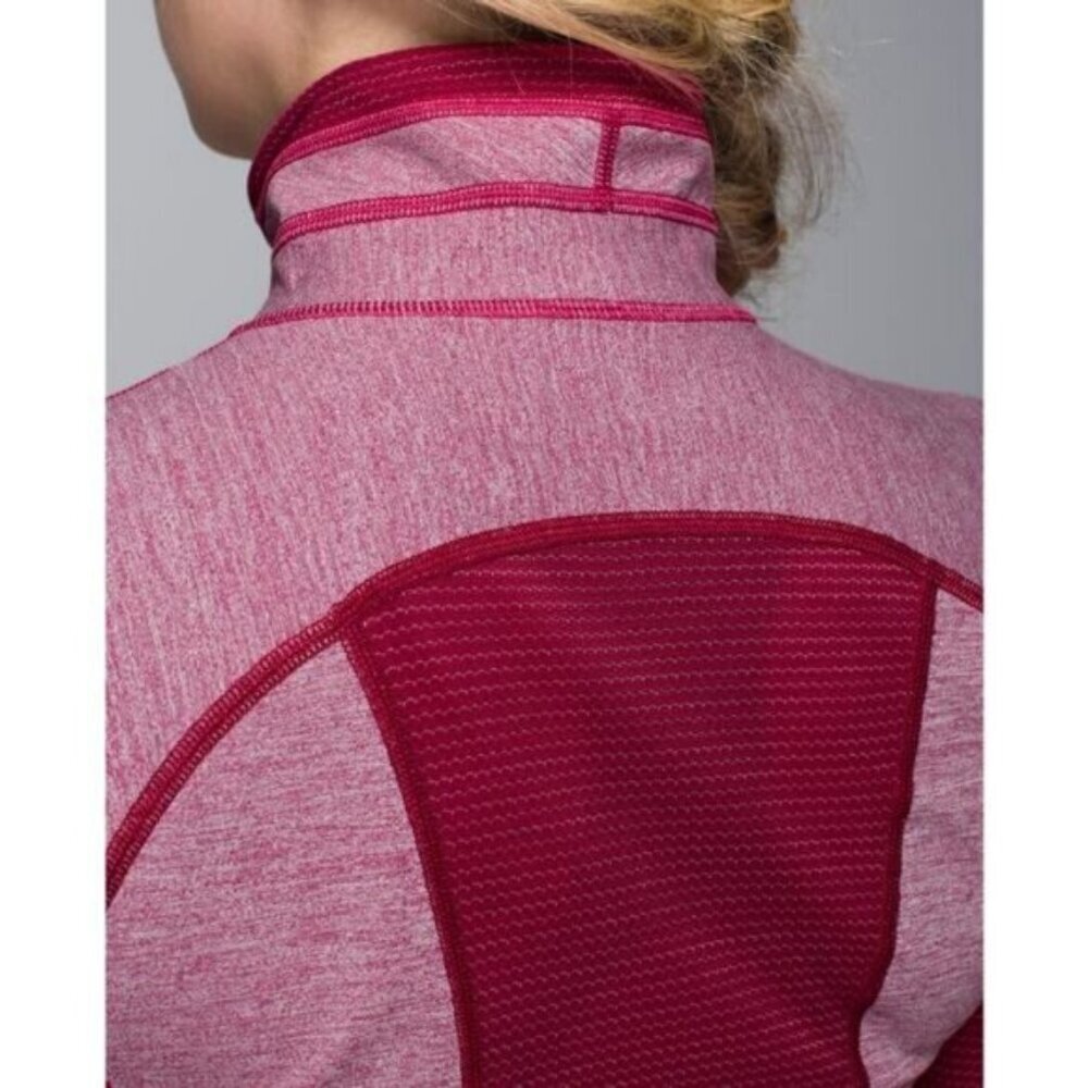 Lululemon Run For Gold 1/2 Zip Heathered Bumble Berry Size 4 - Picture 5 of 13